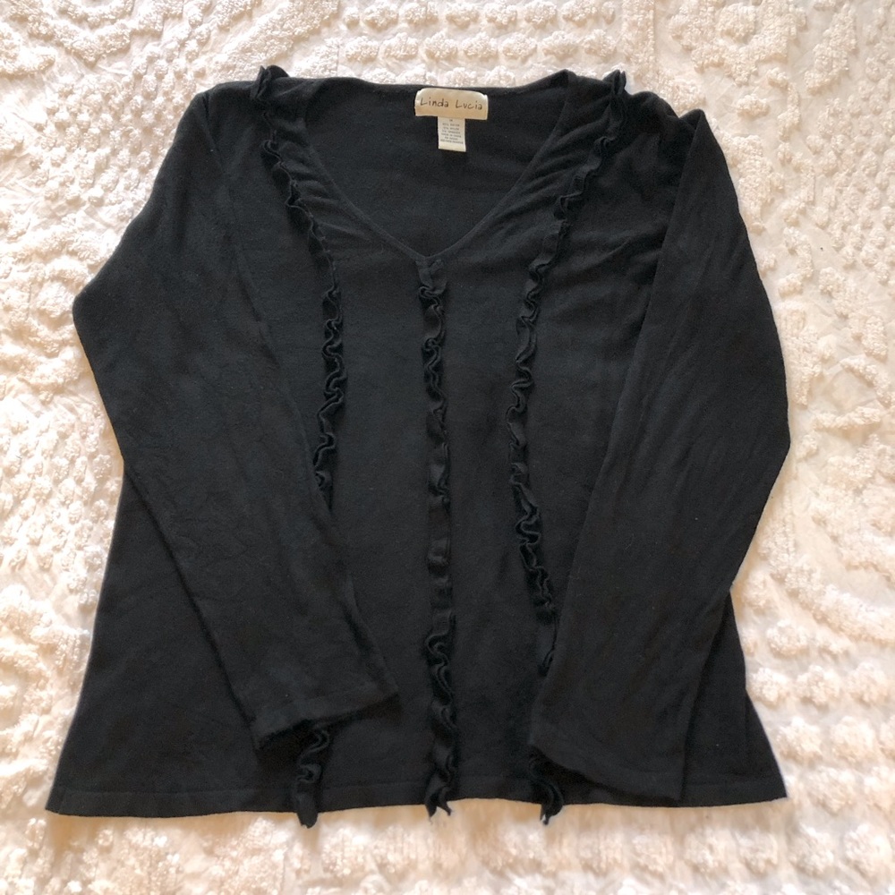 Linda Lucia black sweater size medium